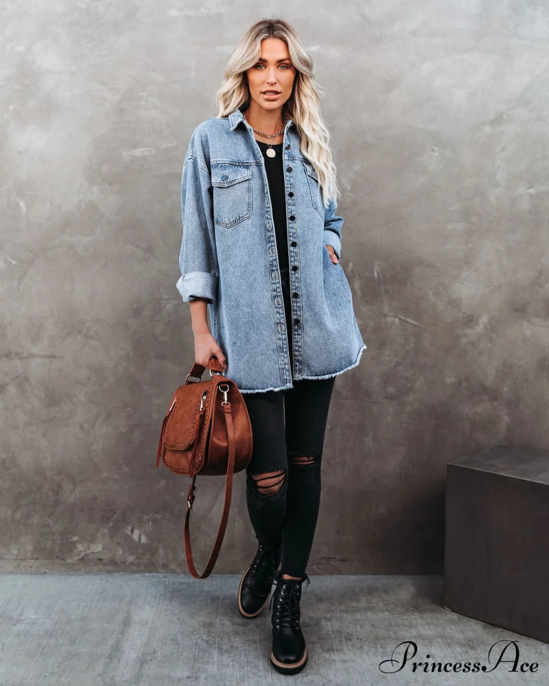 Boyd Denim Shacket With Pockets Coats-L