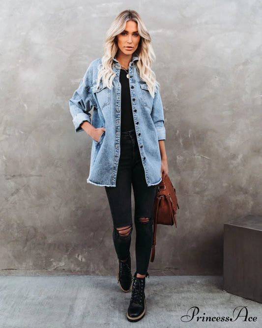 Boyd Denim Shacket With Pockets Coats-L