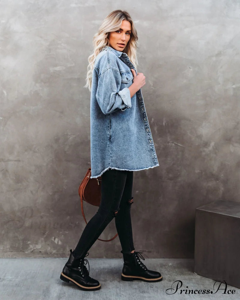 Boyd Denim Shacket With Pockets Coats-L