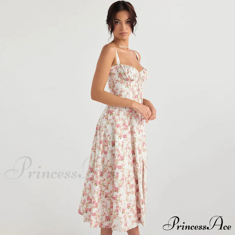 Bralette Dress Graceful With Waistcoat Set L / Pink Sun Dresses