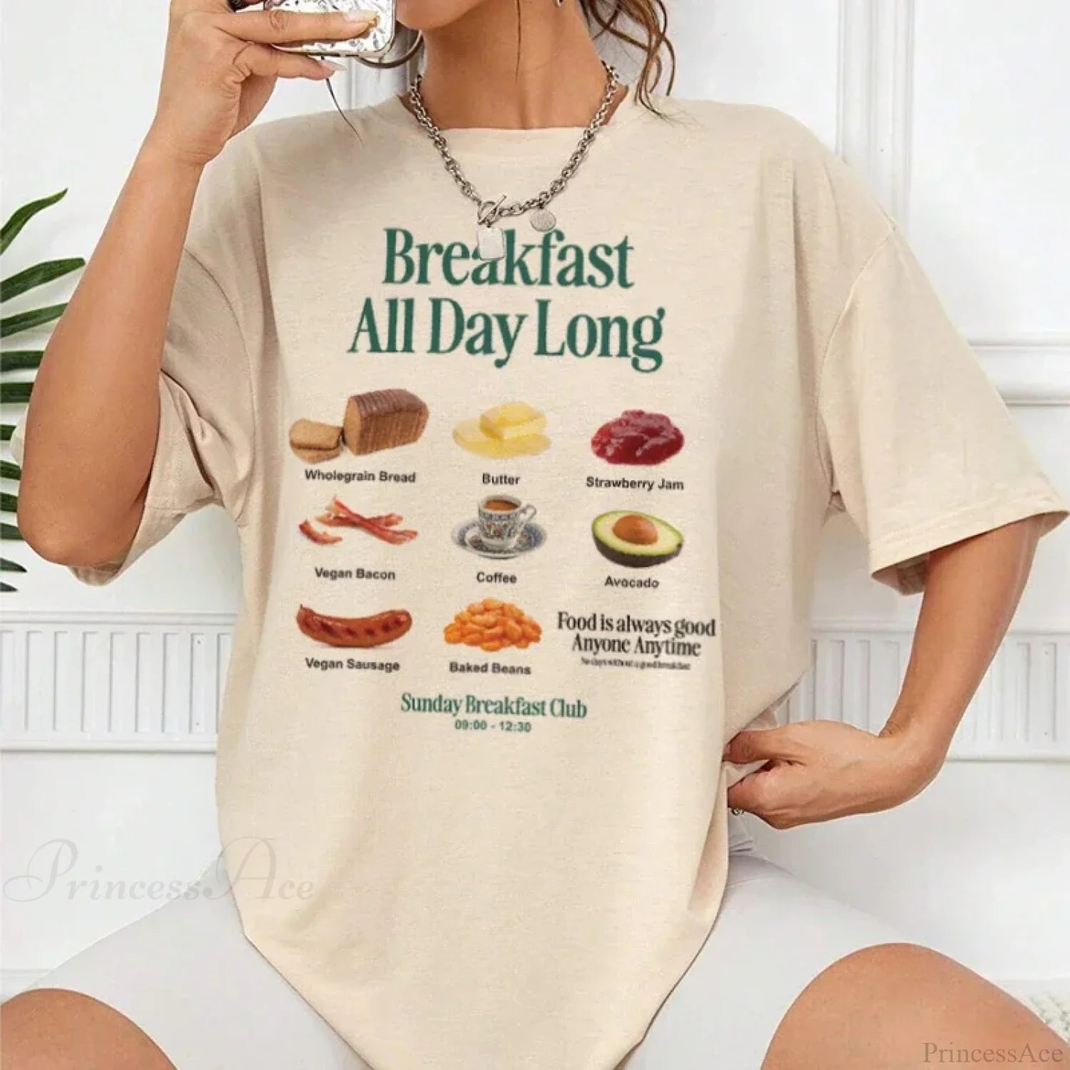 Breakfast Club Funny Retro T-shirt Khaki / S t-shirt-250223