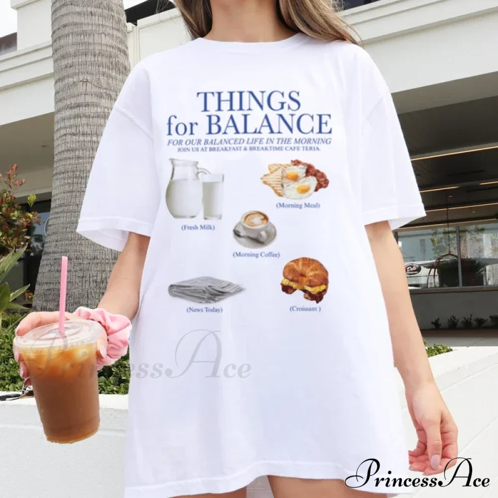 Breakfast Elegant Graphic Tee T Shirt