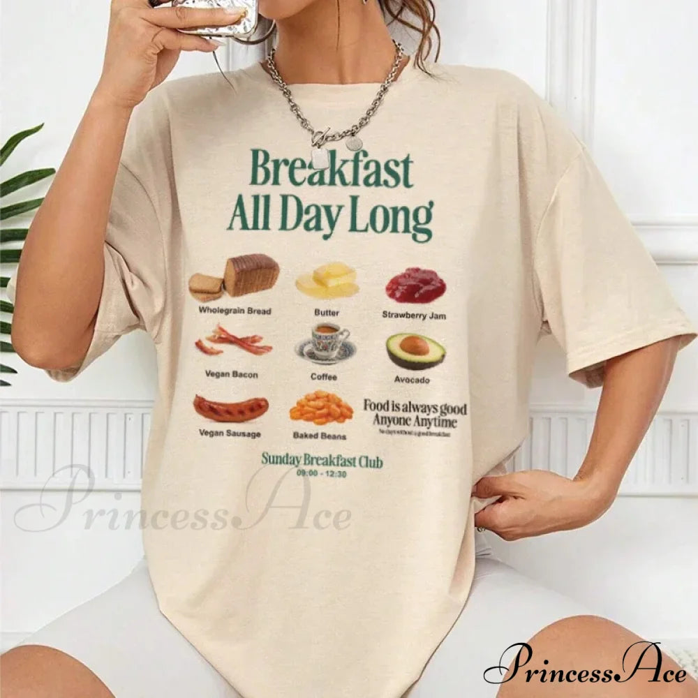 Breakfast Retro Stylish Graphic Tee Tees Unisex