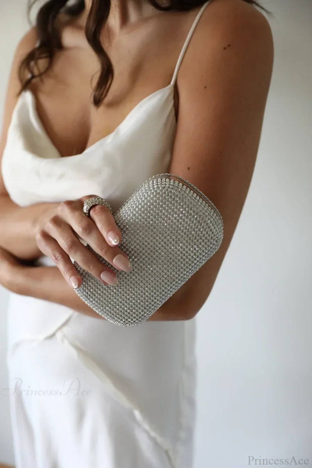 Bridal Crystal Gold Evening Clutch Wristlet wristlet-250126