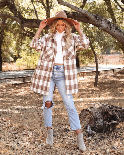 Bridgeview Plaid Coat - Mocha