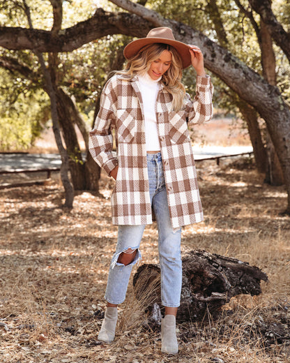 Bridgeview Plaid Coat - Mocha