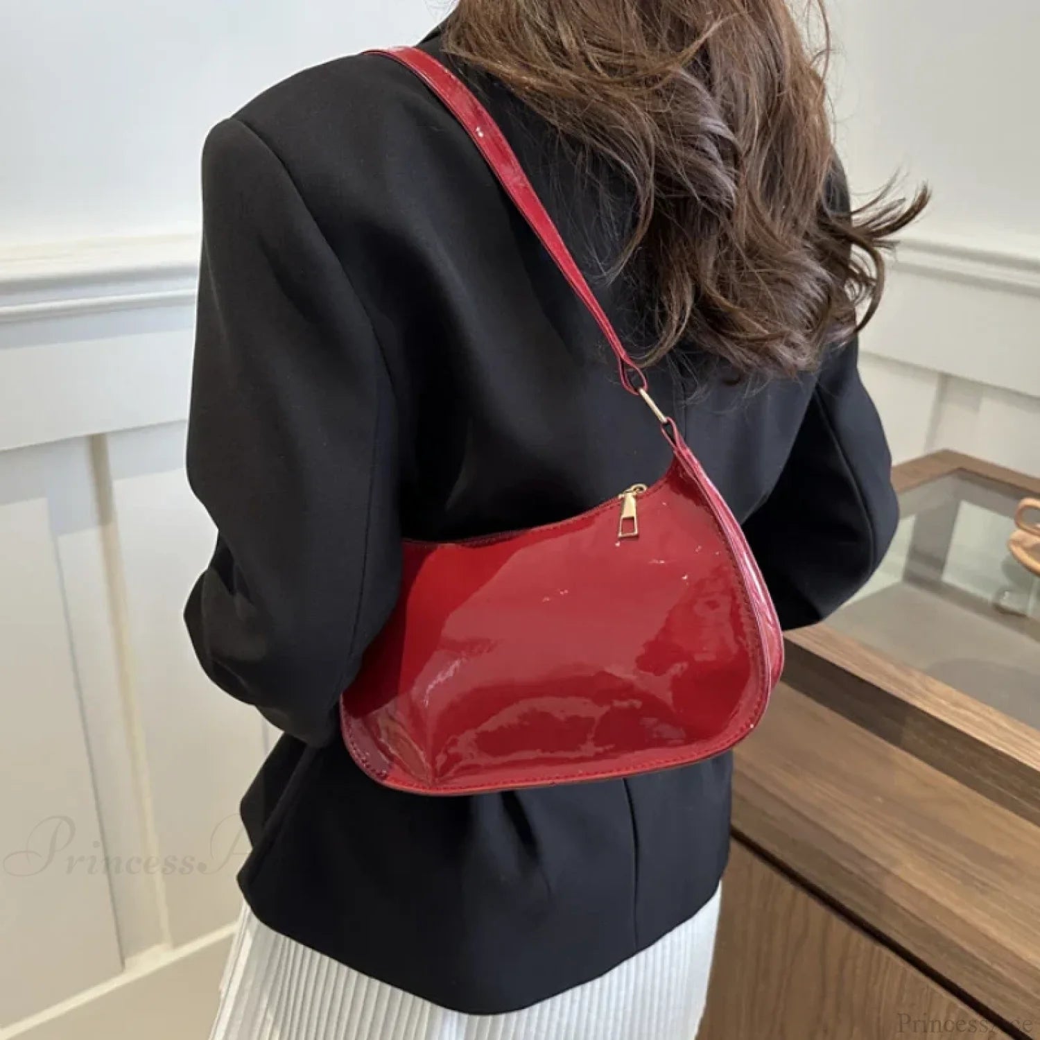 Bright Color Solid Square Shoulder Bag shoulder-250126