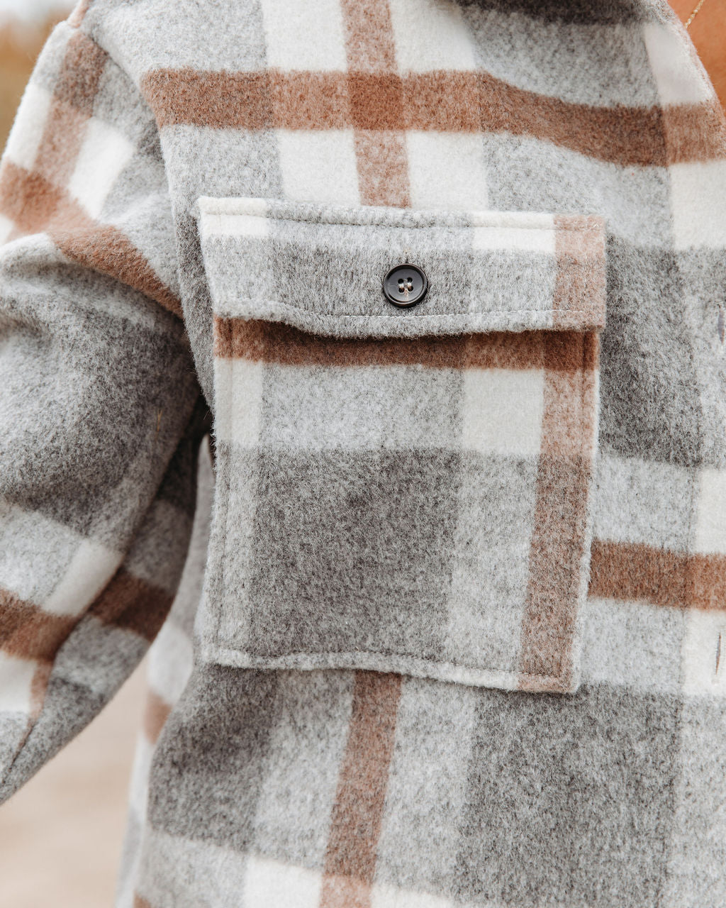 Brinkley Plaid Wool Blend Shirt Jacket