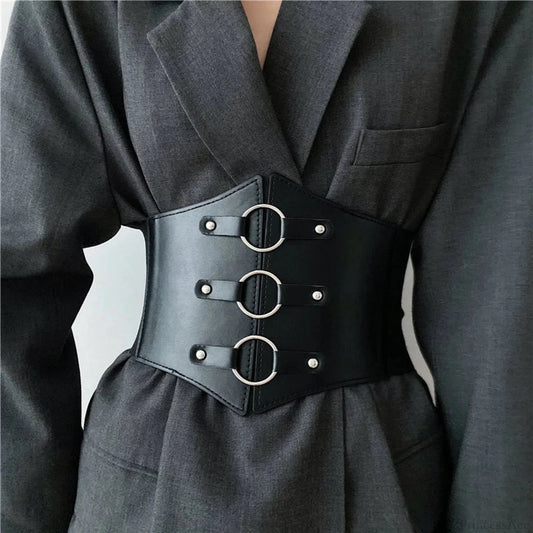 Broad Elastic Gothic Corset Strap black1 / USA