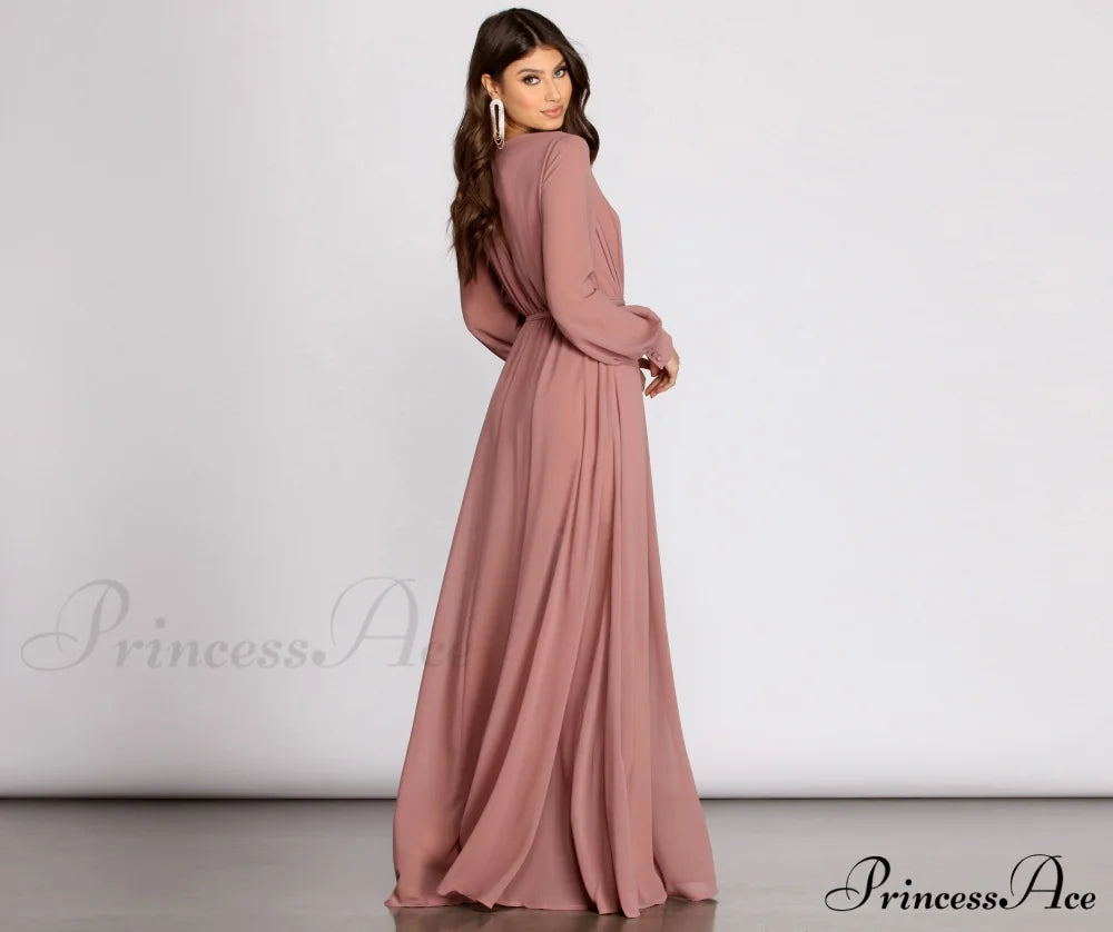 Bryn Chiffon Stylish A-Line Formal Dress S.o. Long Dresses