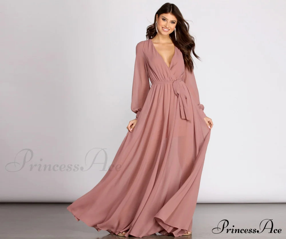 Bryn Chiffon Stylish A-Line Formal Dress S.o. Long Dresses