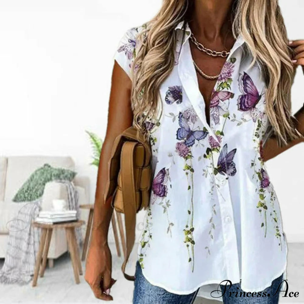 Butterfly Design Blouse Blouses