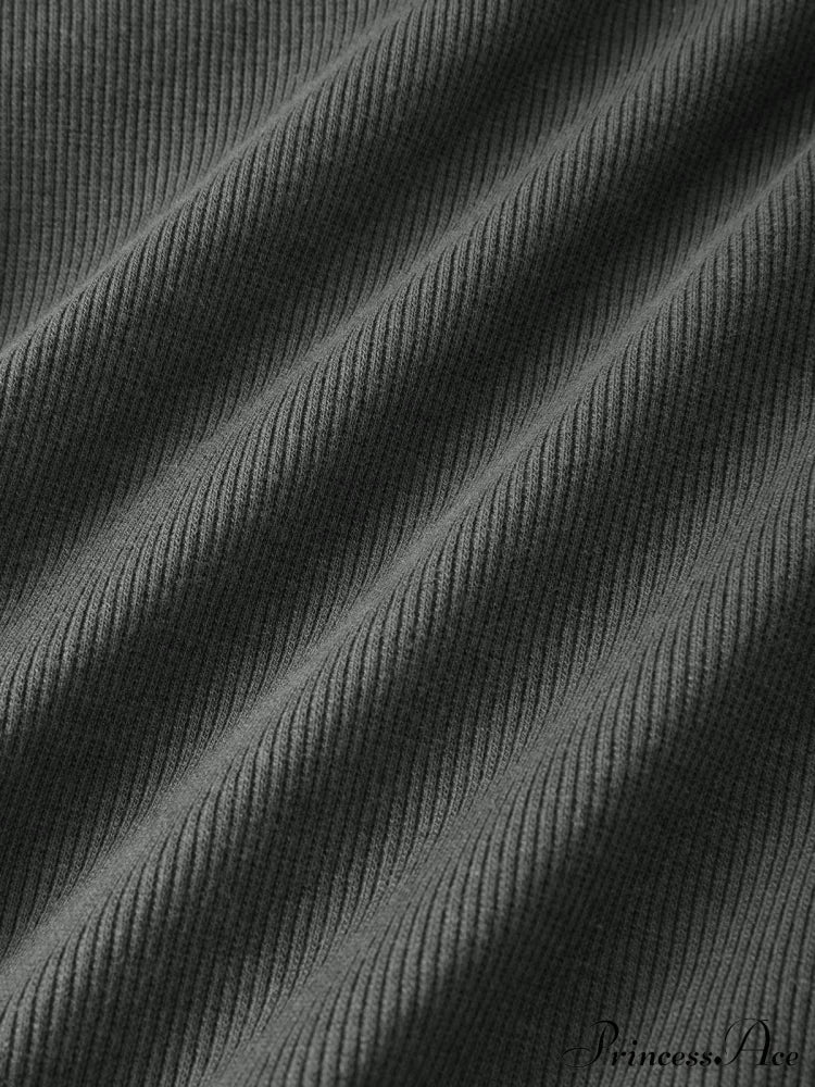 Button Distressed Graceful Denim Mini Dress Knits