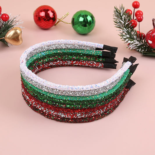 Rhinestone Glitter Red Green Party Hair Accessory