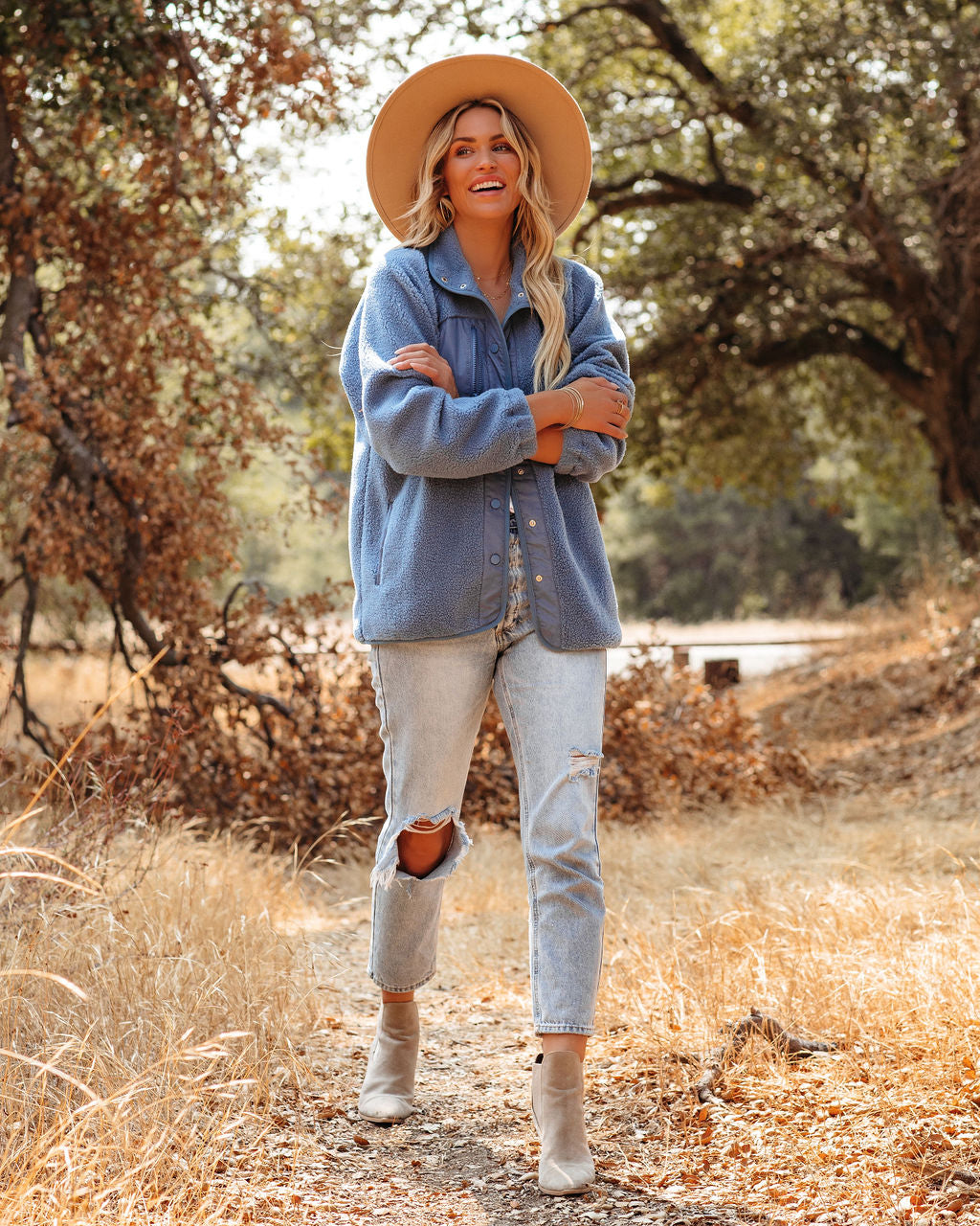 Cabin Fleece Jacket - Dusty Blue