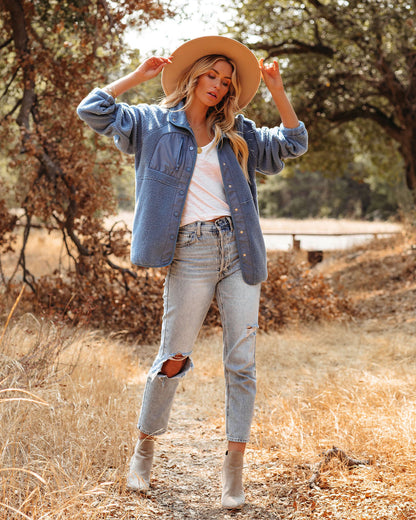 Cabin Fleece Jacket - Dusty Blue