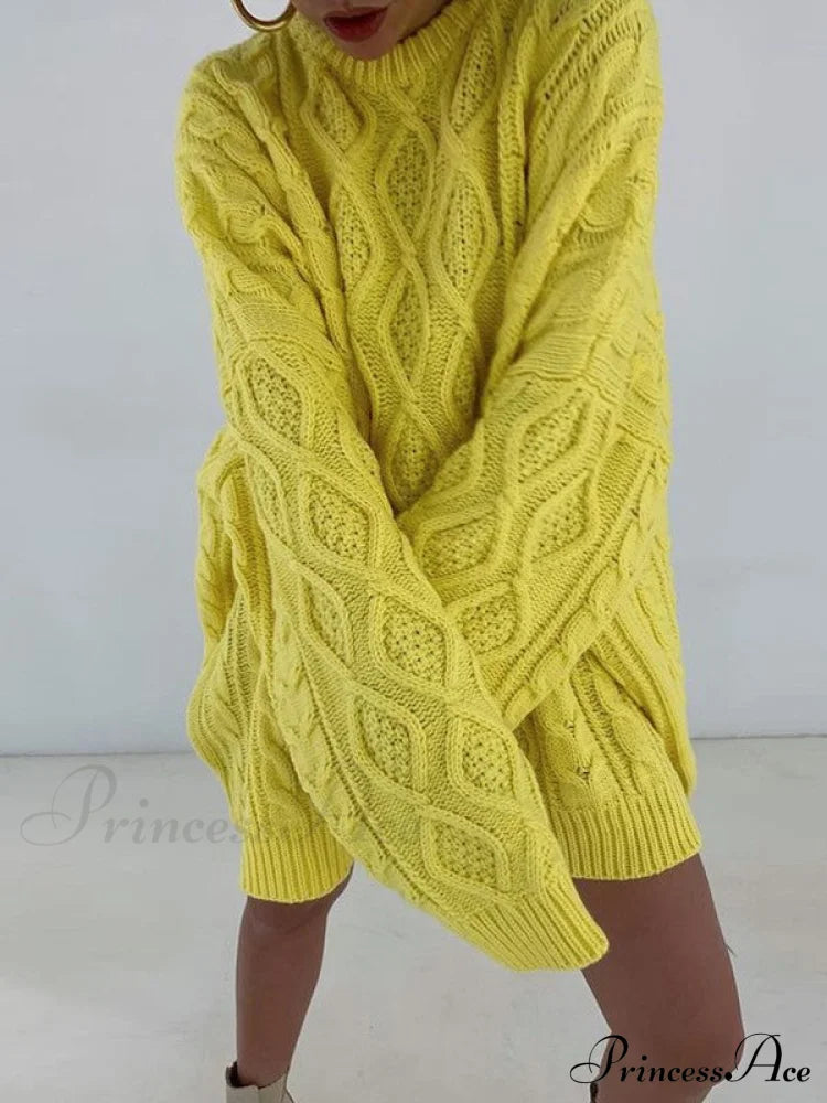 Cable Knit Leg Trendy Warmers With Flare Sweaters-L