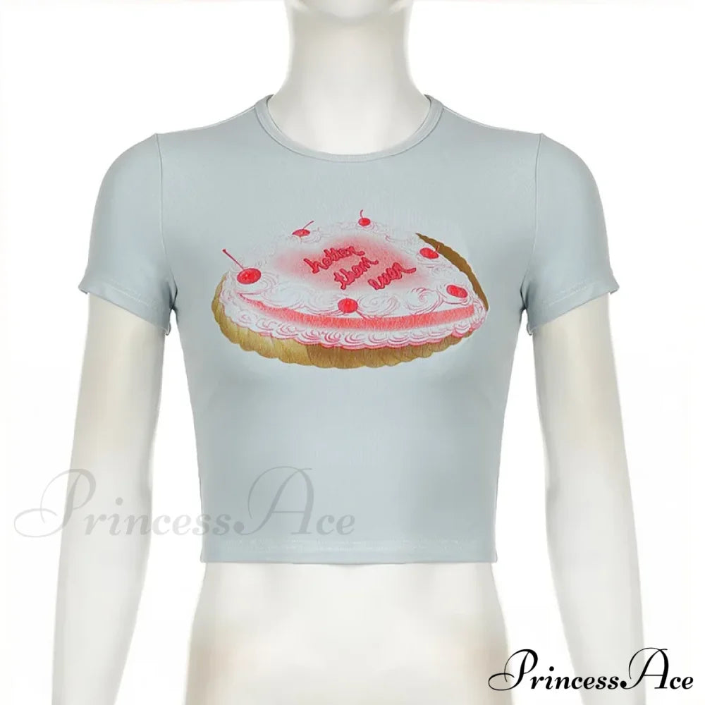 Cake Graphic Stylish Print Tee