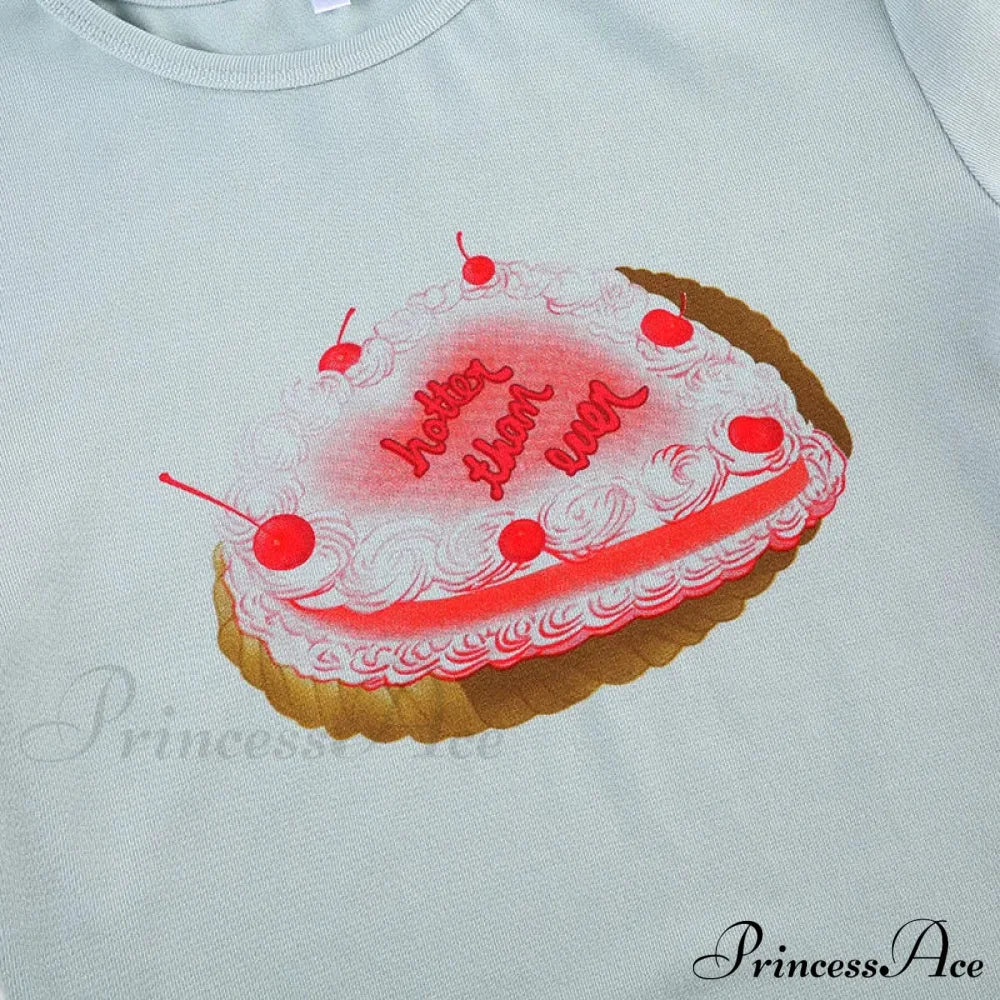 Cake Graphic Stylish Print Tee