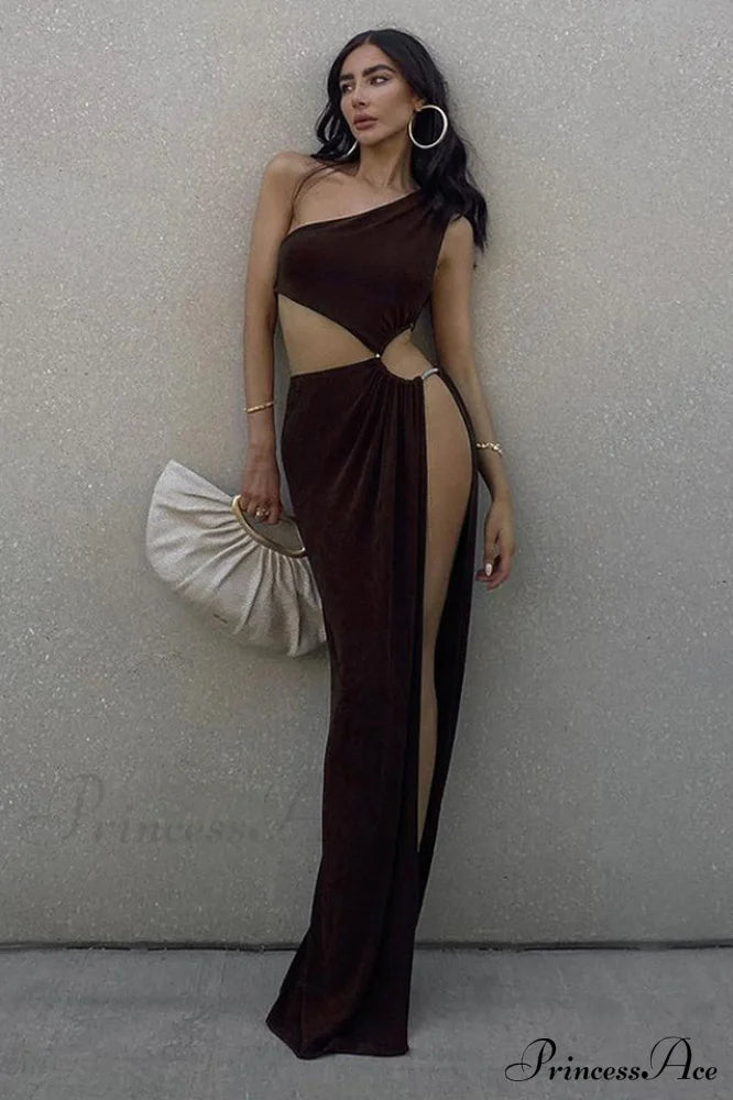 Cala Cut Stylish Out Maxi Dress S / Chocolate