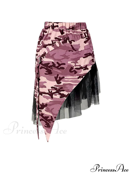 Camouflage Charming Loose Overall Skirts