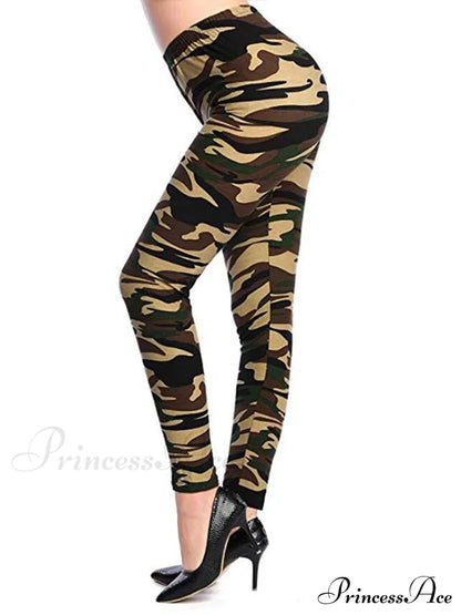 Camouflage Graffiti Style Slim Stretch Trouser 10 / S