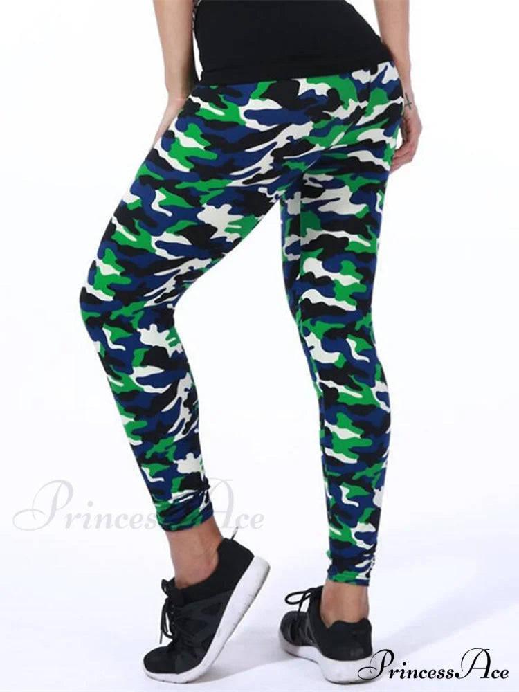 Camouflage Graffiti Style Slim Stretch Trouser 5 / S