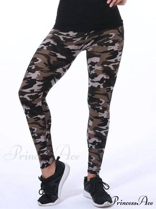 Camouflage Graffiti Style Slim Stretch Trouser