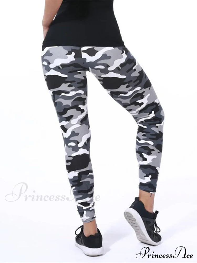 Camouflage Graffiti Style Slim Stretch Trouser 7 / S