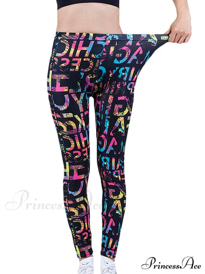 Camouflage Graffiti Style Slim Stretch Trouser Letters / S