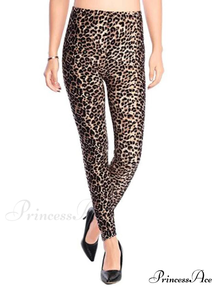 Camouflage Graffiti Style Slim Stretch Trouser Small Leopard / S