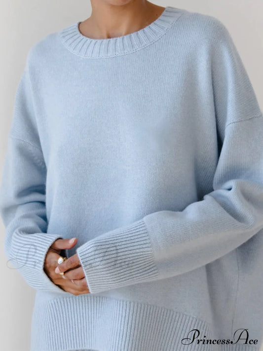 Candyfloss Oversized Graceful Pullover Sweater Sweaters-L