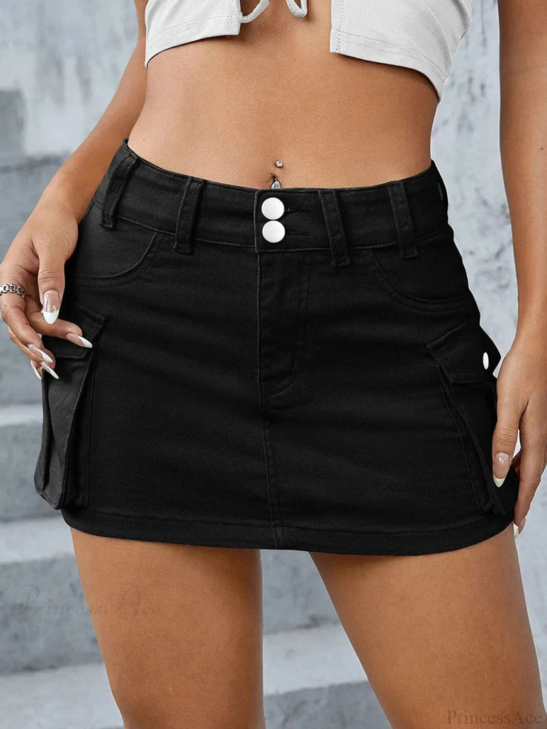 Cargo Pocket Low Waist Skirt skirts-250223