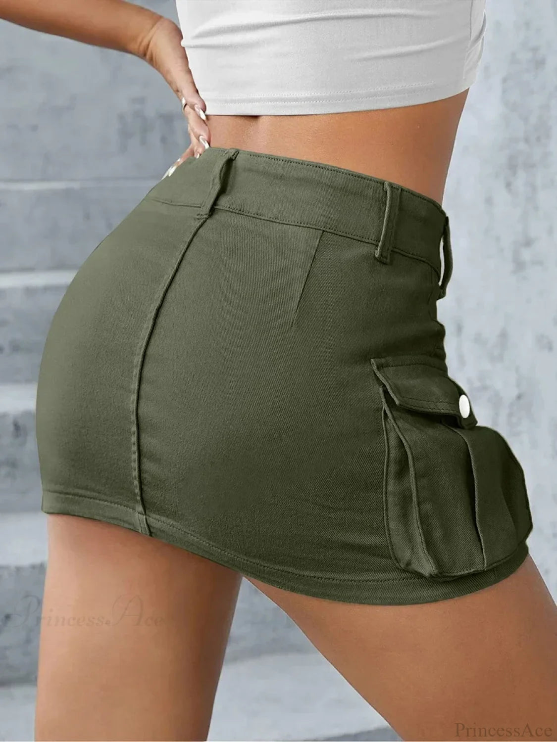 Cargo Pocket Low Waist Skirt skirts-250223