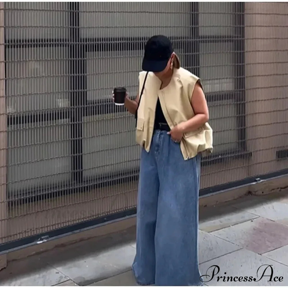 Cargo Pocket Stylish Drawstring Waistcoat