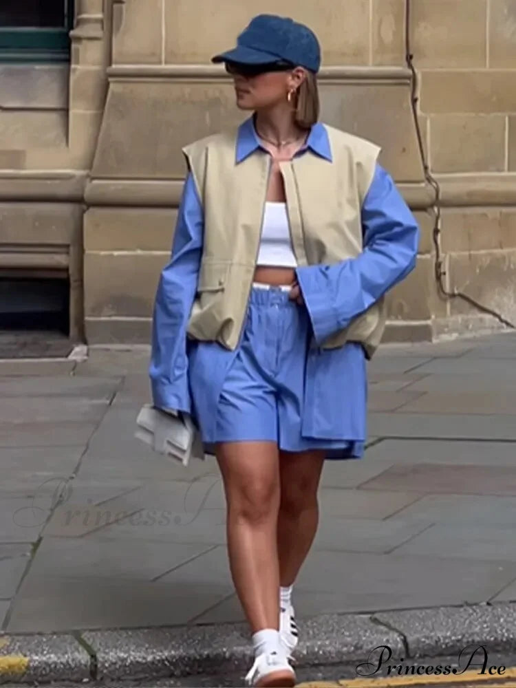 Cargo Pocket Stylish Drawstring Waistcoat