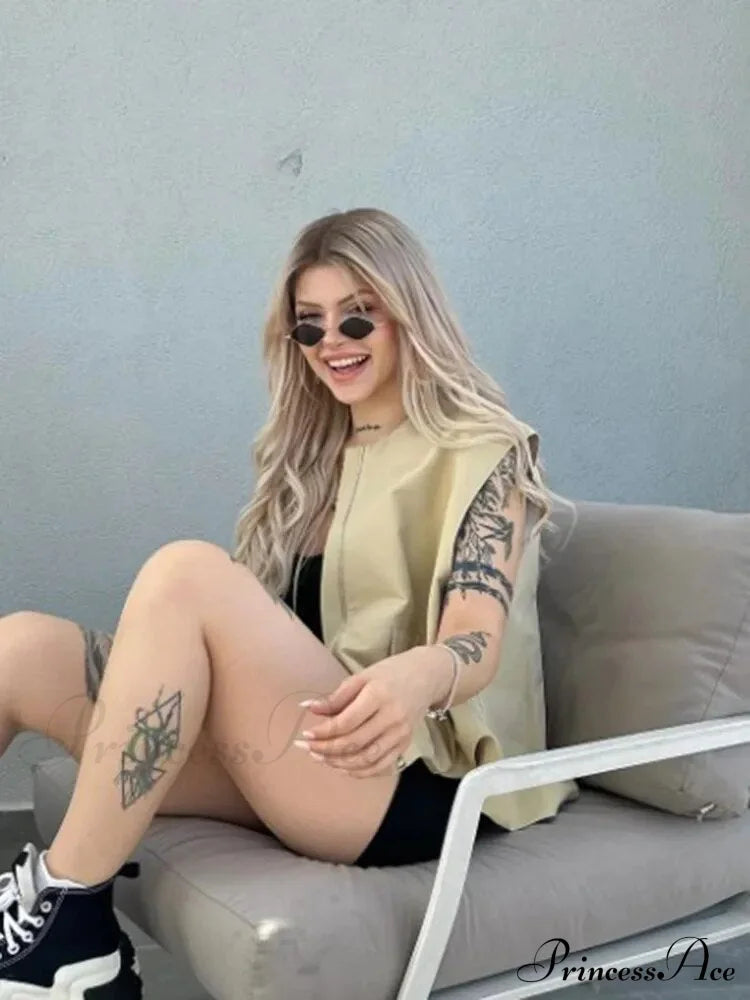 Cargo Pocket Stylish Drawstring Waistcoat