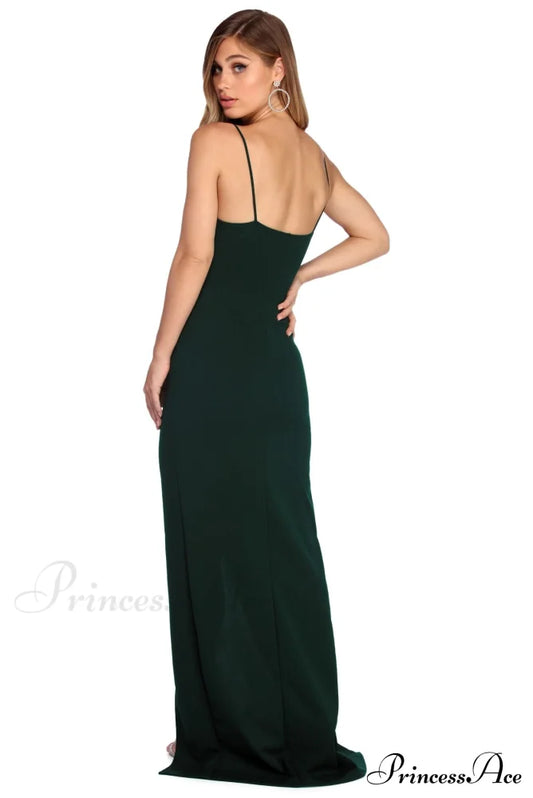 Caris Formal Stylish Sleeveless Wrap Dress S.o. Long Dresses