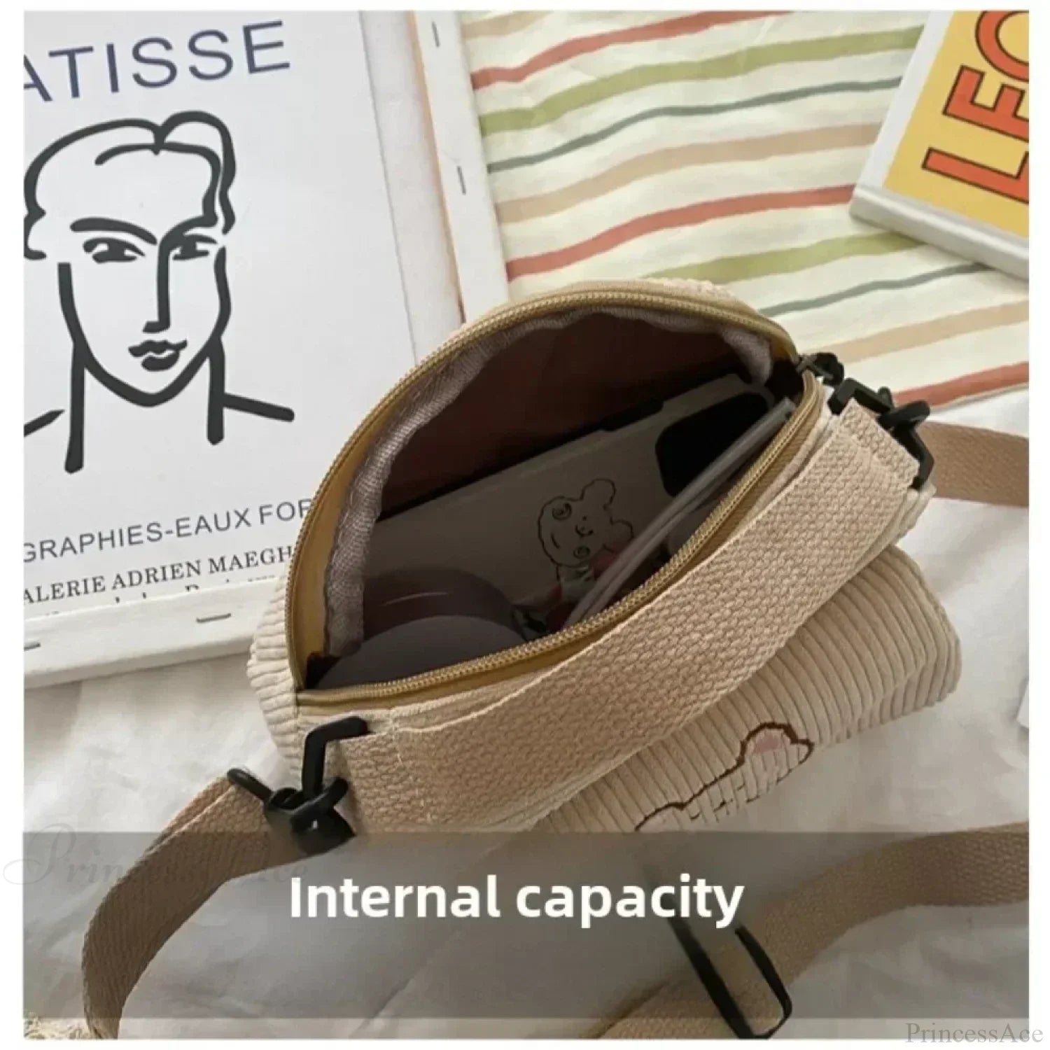 Cartoon Bear Casual Crossbody Shoulder Bag crossbody-250126