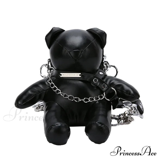 Cartoon Cute Luxury Designer Bear Doll Fashion Chain Phone Bag Black / Mini(Max Length<20Cm)