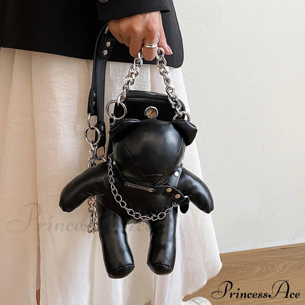 Cartoon Cute Luxury Designer Bear Doll Fashion Chain Phone Bag Halloween