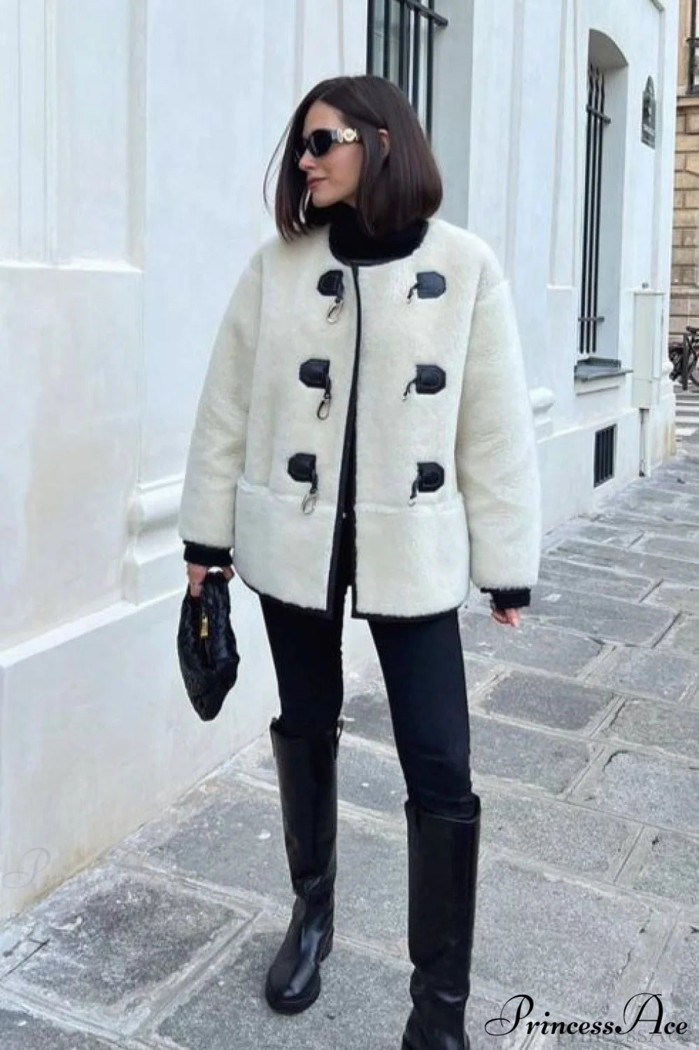 Cashmere Metal Snap Cardigan Coat