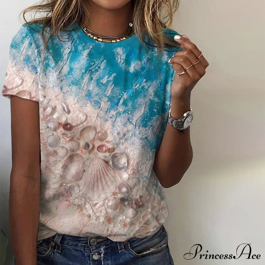 Casual Coastal T-Shirt Blouses