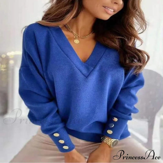 Casual Colour Solid Sweatshirt Blouses