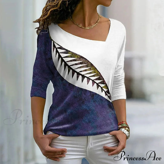 Casual Contrast With T-Shirt Color Blouses