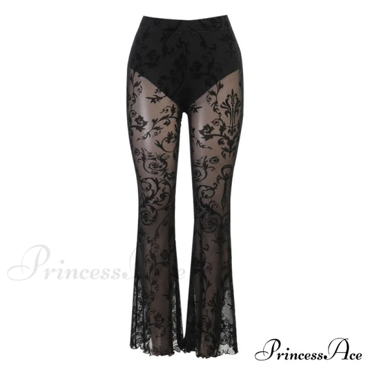 Casual Distressed Gothic Halloween Pants Black / S