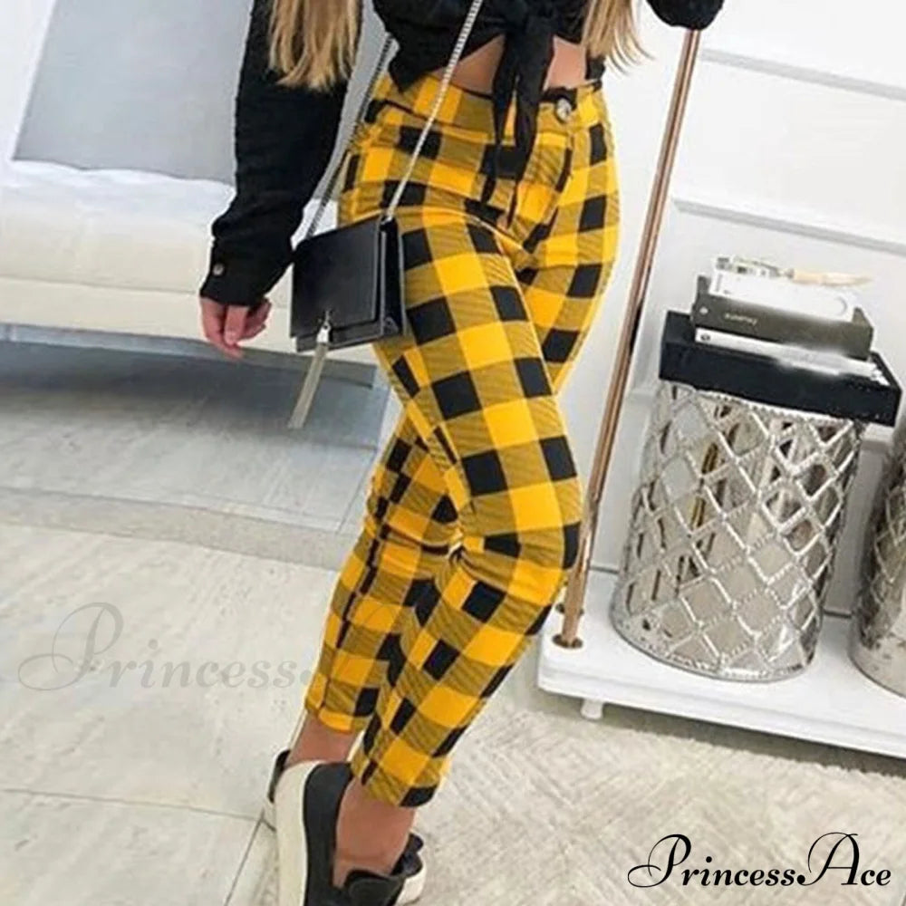 Casual Elastic High Waist Loose Pockets Long Pants