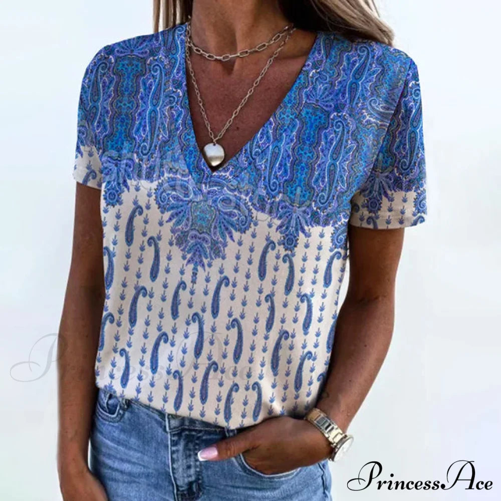 Casual Ethnic T-Shirt Blouses