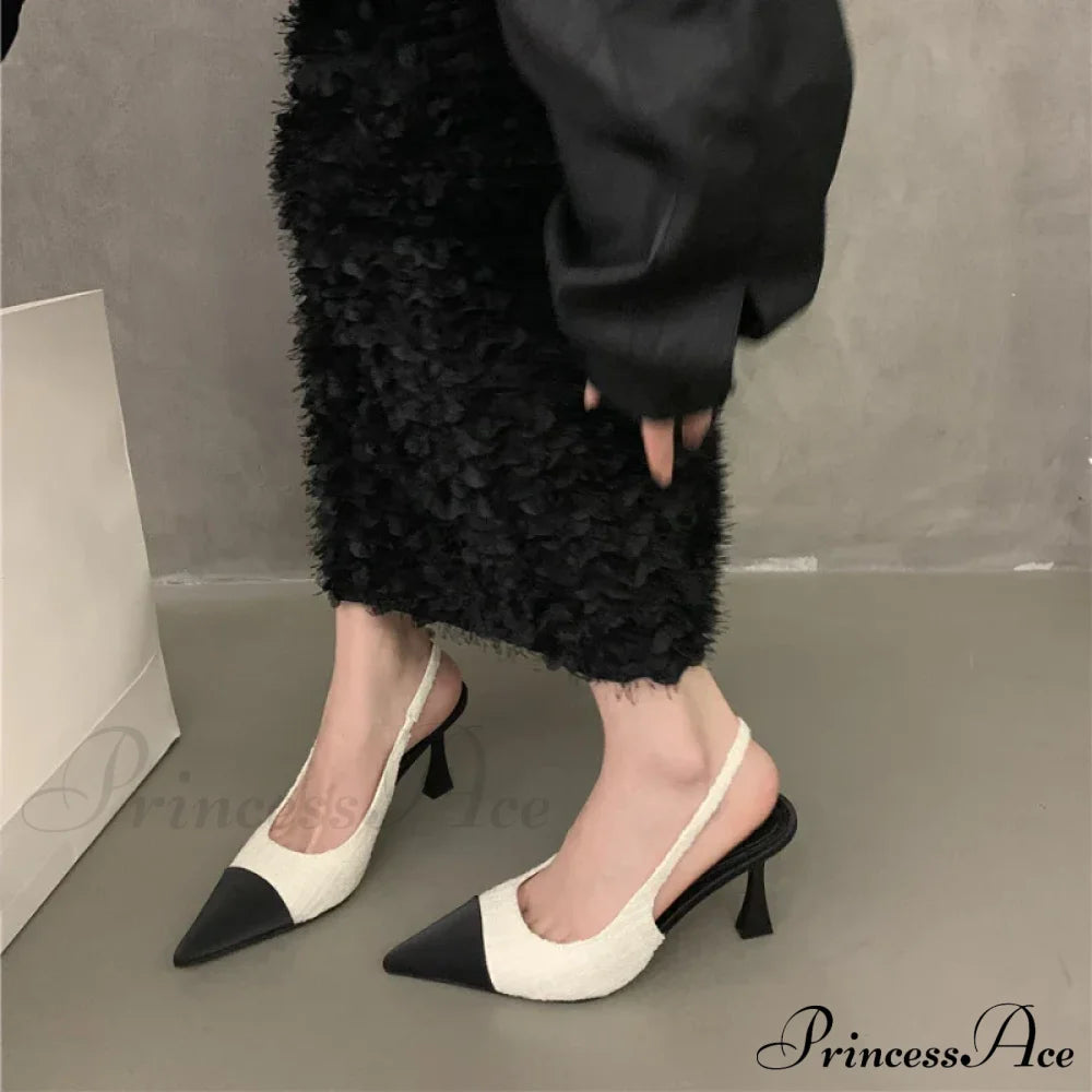 Casual Fashion Shallow Pointed Solid Color Sexy Elegant Comfortable Low Heel Pump