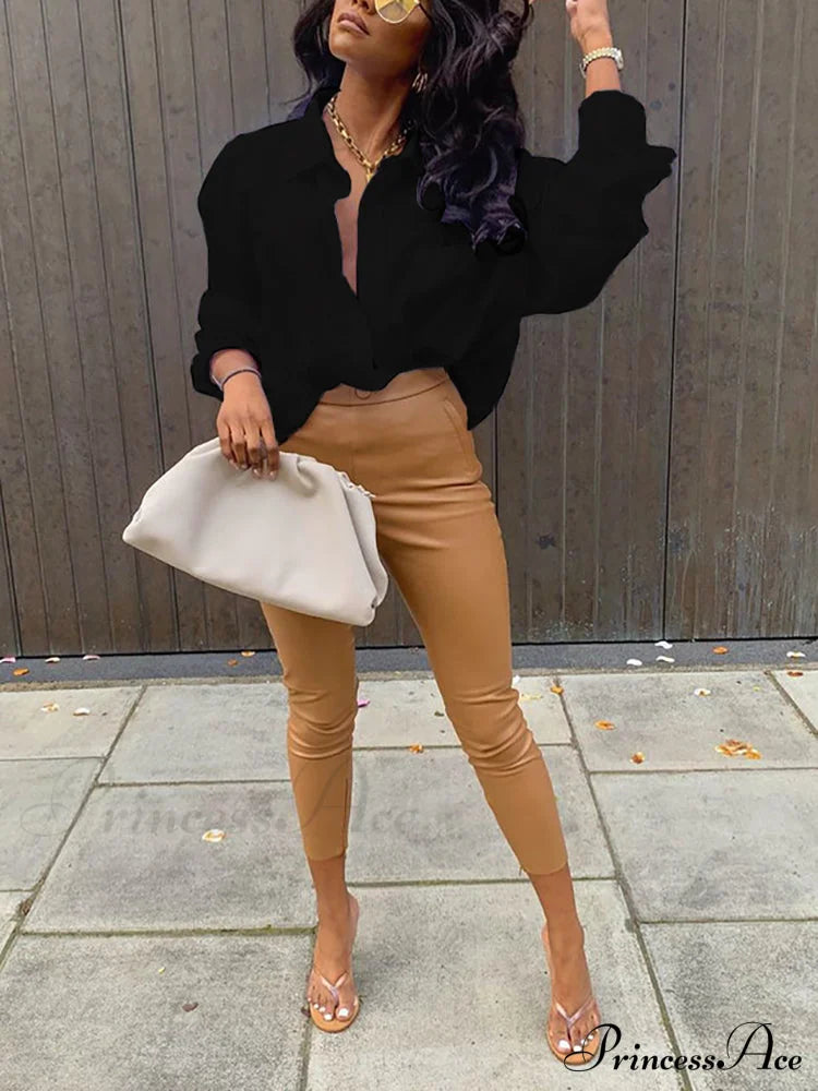 Casual Knit Graceful Two-Piece Outfit Shirts & Tops